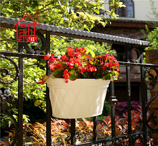 Stackable big vertical plastic garden planter pot