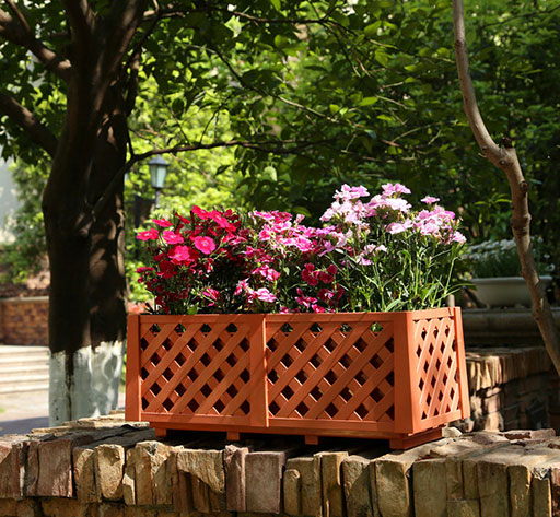 Modern Rectangular Plastic Outdoor Large Pot Garden Planter