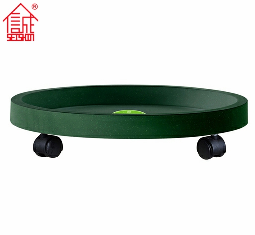 Wholesale plastic flower plant pot saucer with wheels