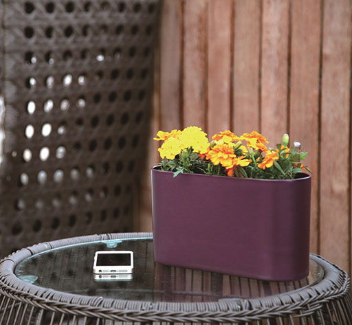Indoor office cheap self watering small plastic flower pot
