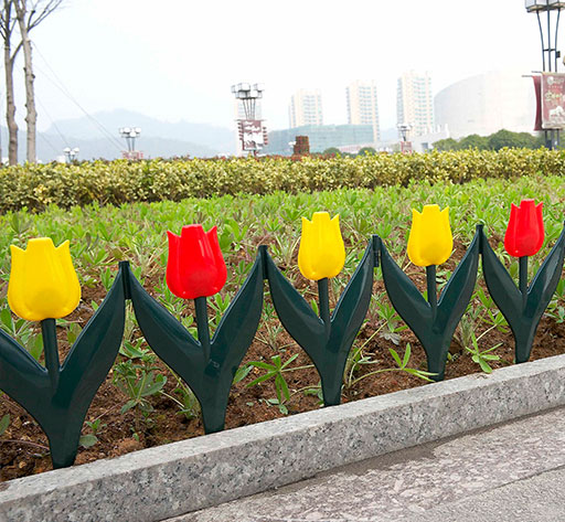 Outdoor removable decorative plastic garden border fence