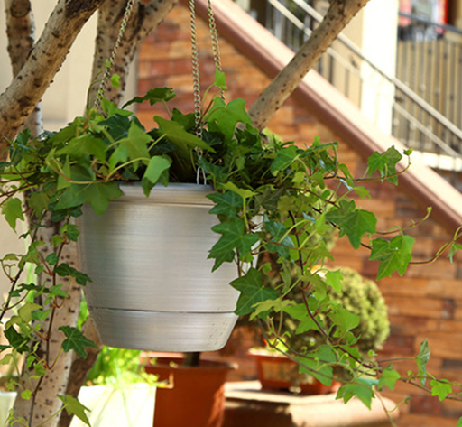 Outdoor stackable plastic hanging planter vase pots