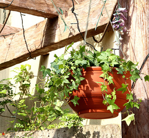 Home garden hanging resin plastic flower pots for plants