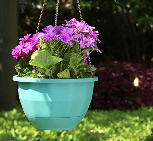 Outdoor stackable plastic hanging planter vase pots
