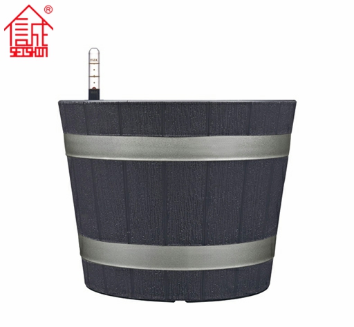 Garden supplies self watering round plastic planter pots